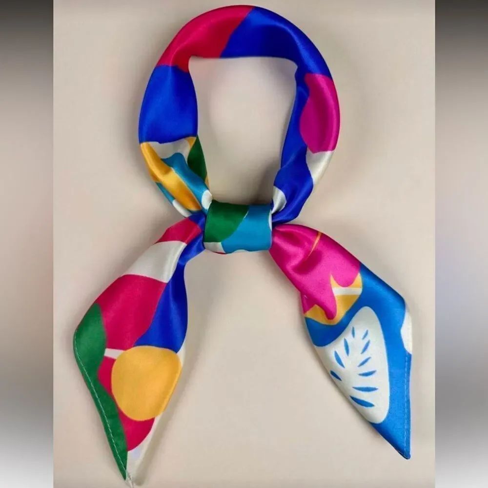 Colorful Abstract Scarf P49 - Picture 2 of 5